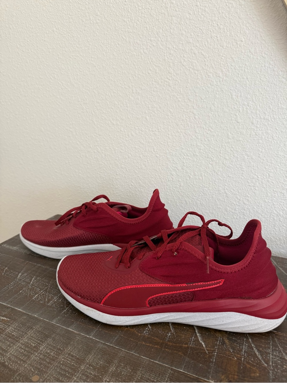 Puma Red Low-Top Running Shoes